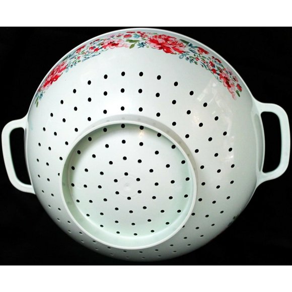 Pioneer Woman Large Garden Party Colander Footed Plastic Strainer Light Green - Picture 6 of 9